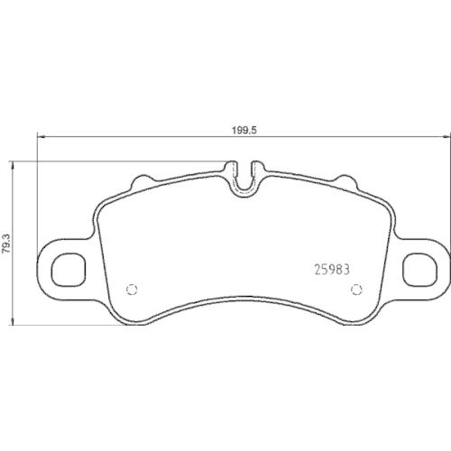 Bremsbelagsatz Scheibenbremse Hella Pagid 8DB 355 025-601 für Porsche