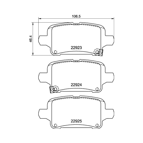 Bremsbelagsatz Scheibenbremse Hella Pagid 8DB 355 037-721 für Opel Vauxhall