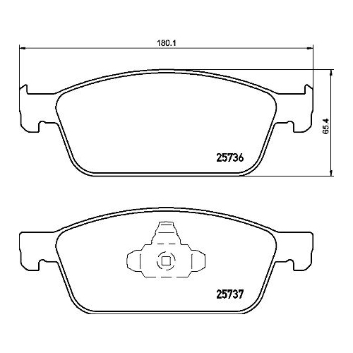 Bremsbelagsatz Scheibenbremse Brembo P24157 Prime Line für Ford Ford Usa Lincoln