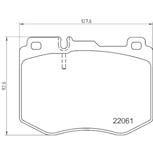 Bremsbelagsatz Scheibenbremse Hella Pagid 8DB 355 037-971 für Mercedes Benz