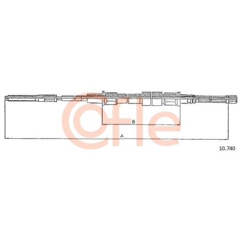 Seilzug Feststellbremse Cofle 10.740 für VW Vag Hinten Links Rechts