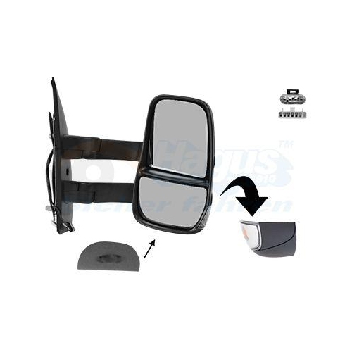 Exterior Mirror Van Wezel 2817818 * Hagus * for Iveco