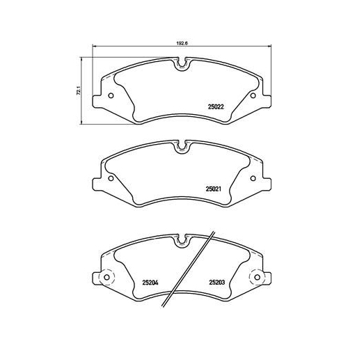 Bremsbelagsatz Scheibenbremse Brembo P44022 Prime Line für Land Rover