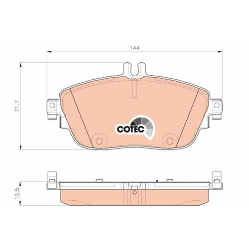 Bremsbelagsatz Scheibenbremse Trw GDB1932 Cotec für Mercedes Benz Mercedes Benz