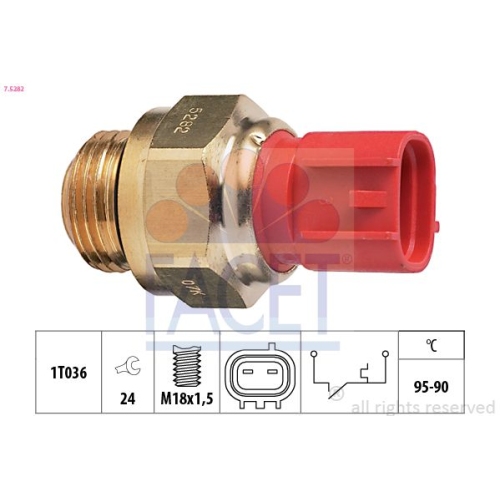 Temperaturschalter Kühlerlüfter Facet 7.5282 Made In Italy - Oe Equivalent für