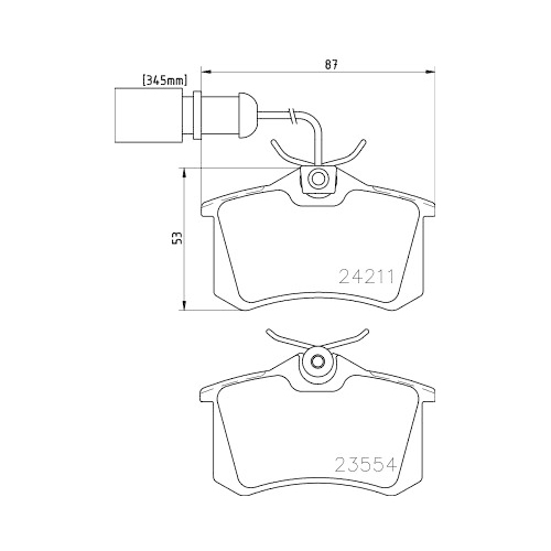 Bremsbelagsatz Scheibenbremse Hella Pagid 8DB 355 013-131 für Audi Seat Skoda VW