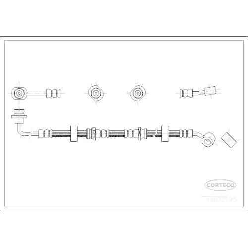 Bremsschlauch Corteco 19032195 für Suzuki Vorderachse Links Links Radseitig