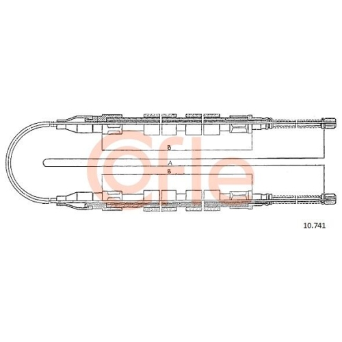 Seilzug Feststellbremse Cofle 10.741 für VW Vag Hinten