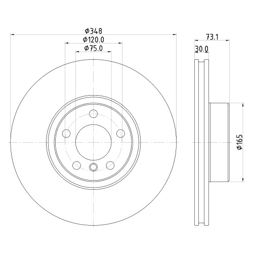 Hella Pagid 1X Bremsscheibe Pro Hc für Bmw Rechts