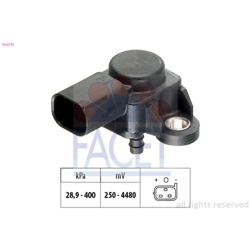 Sensor Abgasdruck Facet 10.3175 Made In Italy - Oe Equivalent für Mercedes Benz