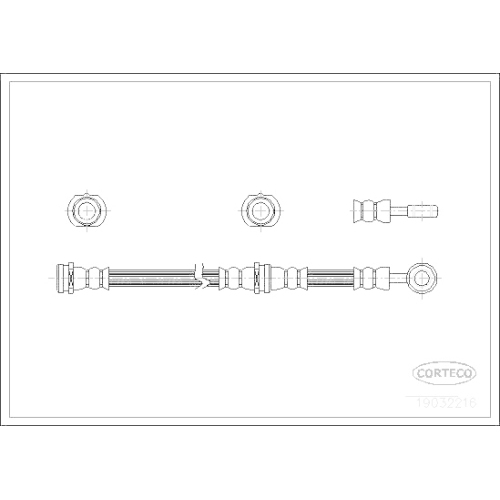 Bremsschlauch Corteco 19032216 für Nissan Vorderachse