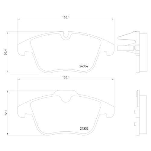 Bremsbelagsatz Scheibenbremse Brembo P61106 Prime Line für Citroën Peugeot