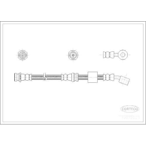 Bremsschlauch Corteco 19032223 für Suzuki Vorderachse Rechts Radseitig Rechts