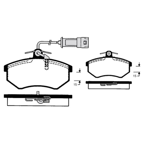 Bremsbelagsatz Scheibenbremse Raicam RA.0813.1 für Audi VW Vorderachse