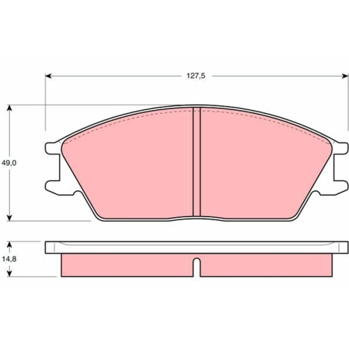 Bremsbelagsatz Scheibenbremse Trw GDB373 für Hyundai Vorderachse