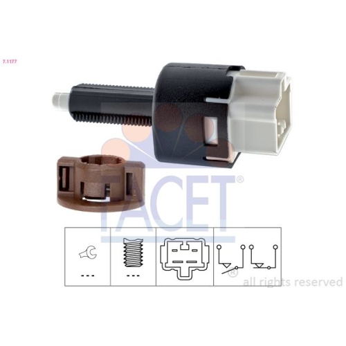 Stop Light Switch Facet 7.1177 Made In Italy - Oe Equivalent for Citroën Peugeot