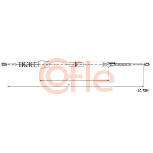 Seilzug Feststellbremse Cofle 10.7504 für Audi Seat Skoda VW Vag Hinten Links