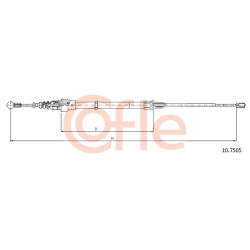 Seilzug Feststellbremse Cofle 10.7505 für Audi Seat Skoda VW Vag Hinten Links