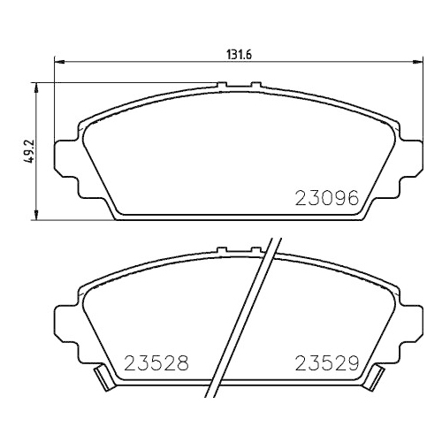 Bremsbelagsatz Scheibenbremse Hella Pagid 8DB 355 017-261 für Honda Vorderachse