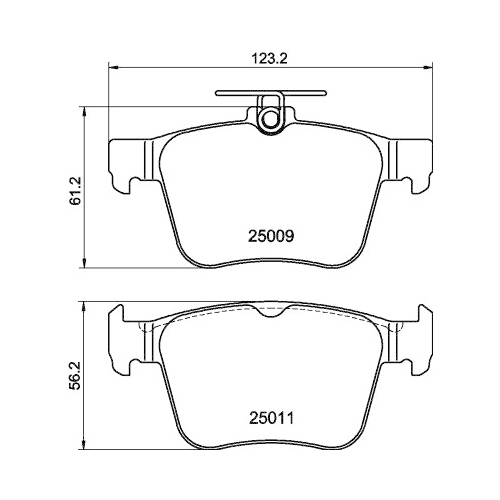 Bremsbelagsatz Scheibenbremse Hella Pagid 8DB 355 020-261 für Audi Seat Skoda VW