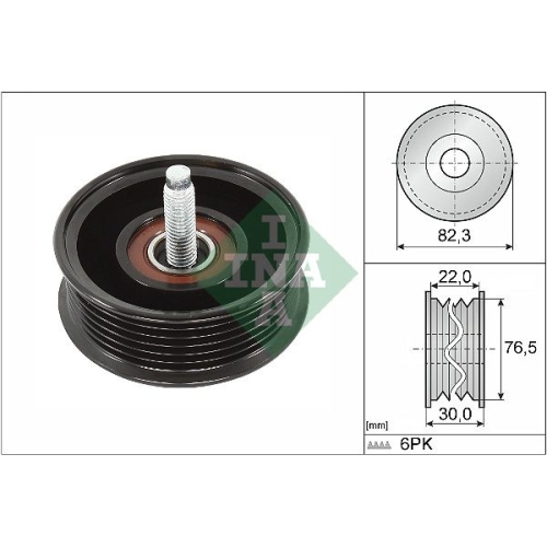 Umlenk /führungsrolle Keilrippenriemen Ina 532 0922 10 für Jaguar Land Rover