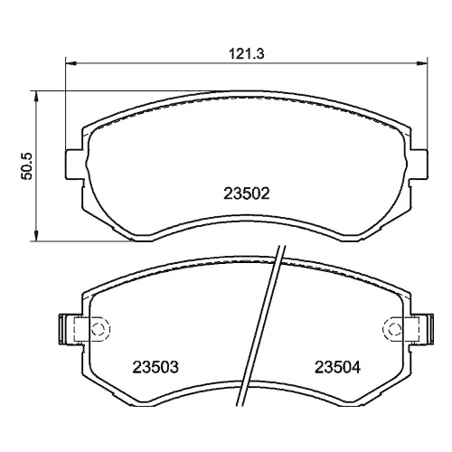 Bremsbelagsatz Scheibenbremse Hella Pagid 8DB 355 017-201 für Nissan Hinterachse