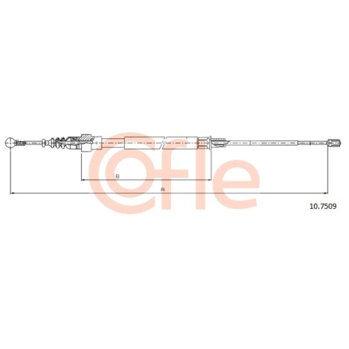Seilzug Feststellbremse Cofle 10.7509 für Audi Seat VW Vag Hinten Links Rechts