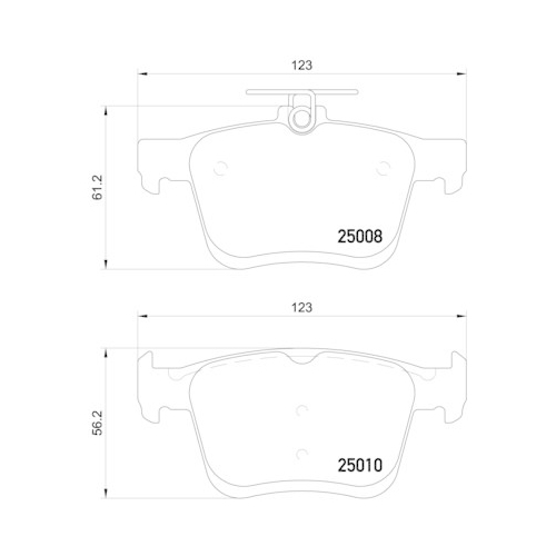 Bremsbelagsatz Scheibenbremse Brembo P85125 Prime Line für Audi Seat Skoda VW