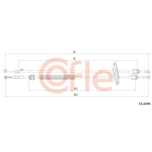 Seilzug Schaltgetriebe Cofle 11.3295 für Citroën Fiat Peugeot