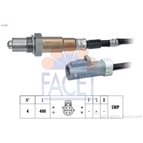 Lambdasonde Facet 10.7257 Made In Italy - Oe Equivalent für Ford Mazda VW