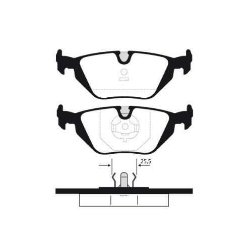 Bremsbelagsatz Scheibenbremse Raicam RA.0606.0 für Bmw Hinterachse