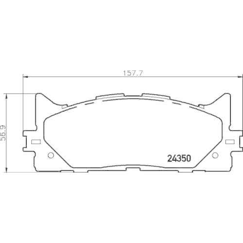 Bremsbelagsatz Scheibenbremse Hella Pagid 8DB 355 012-401 für Toyota Vorderachse