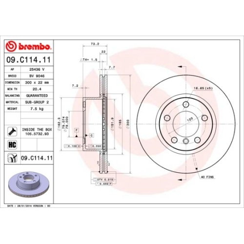 2X Brembo Bremsscheibe Vorderachse Prime Line - Uv Coated für Bmw