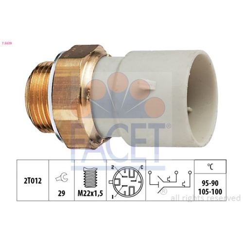 Temperaturschalter Kühlerlüfter Facet 7.5639 Made In Italy - Oe Equivalent für
