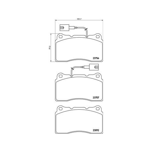 Bremsbelagsatz Scheibenbremse Brembo P23154 Prime Line für Alfa Romeo