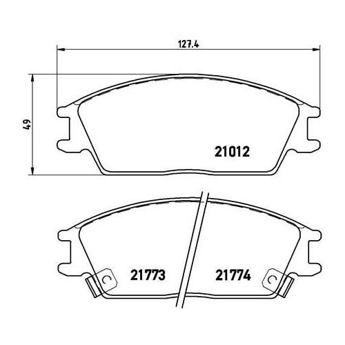 Bremsbelagsatz Scheibenbremse Brembo P30024 Prime Line für Honda Hyundai