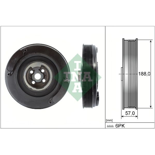 Riemenscheibe Kurbelwelle Ina 544 0002 10 für Audi Seat Skoda Volvo VW