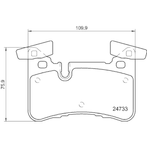 Bremsbelagsatz Scheibenbremse Hella Pagid 8DB 355 015-721 für Mercedes Benz