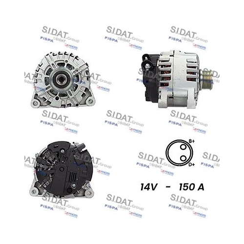 Generator Sidat A12VA0076A2 für Alfa Romeo Citroën Fiat Lancia Peugeot Suzuki