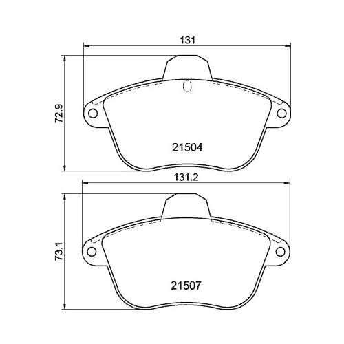 Bremsbelagsatz Scheibenbremse Hella Pagid 8DB 355 019-081 für Citroën Renault