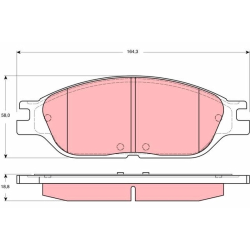 Bremsbelagsatz Scheibenbremse Trw GDB4138 für Ford Ford Usa Vorderachse