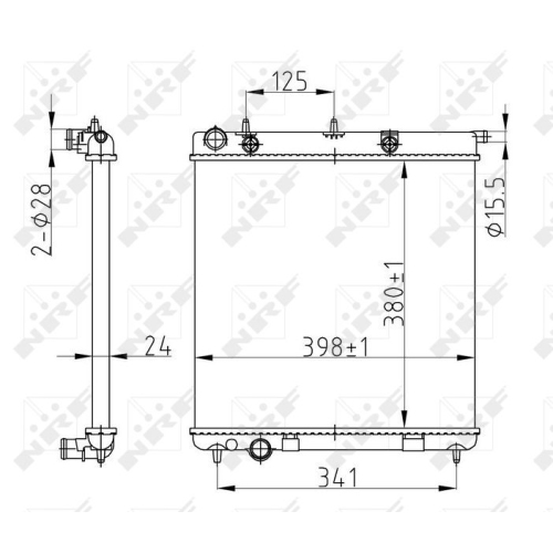 Radiator Engine Cooling Nrf 50429A Economy Class for Citroën Peugeot