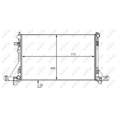 Kühler Motorkühlung Nrf 58481 für Nissan Opel Renault Vauxhall