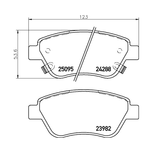 Bremsbelagsatz Scheibenbremse Hella Pagid 8DB 355 015-441 für Opel Vauxhall