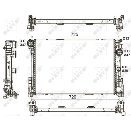 Kühler Motorkühlung Nrf 53113 für Mercedes Benz Mercedes Benz Mercedes Benz