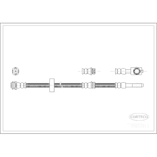 Bremsschlauch Corteco 19033513 für Audi Vorderachse