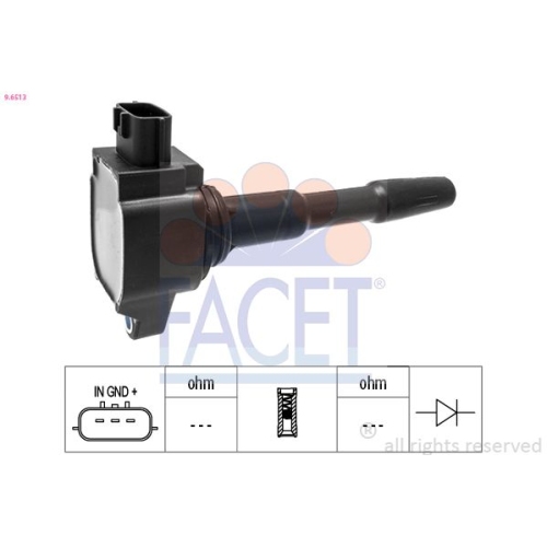 Zündspule Facet 9.6513 Oe Equivalent für Lada Mercedes Benz Nissan Renault Dacia