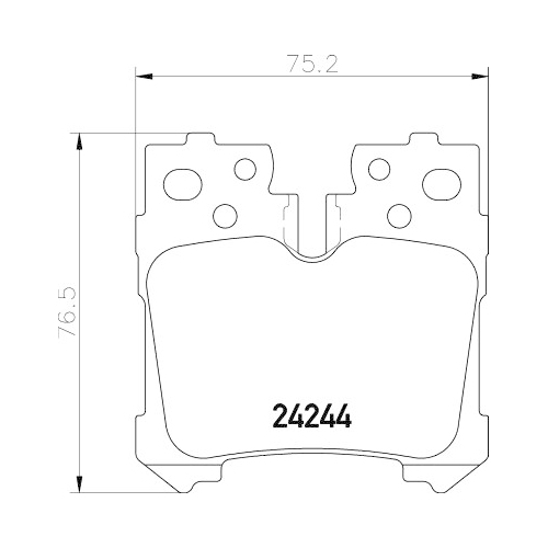 Bremsbelagsatz Scheibenbremse Hella Pagid 8DB 355 006-651 für Lexus Hinterachse