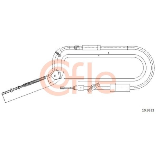 Seilzug Feststellbremse Cofle 10.9332 für Mercedes Benz Mercedes Benz Vorne