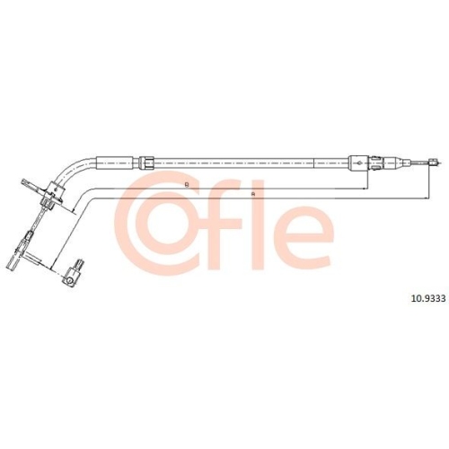 Seilzug Feststellbremse Cofle 10.9333 für Mercedes Benz Mercedes Benz Hinten